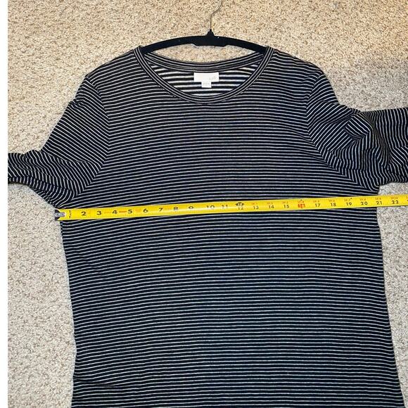 J Jill Gray & Black Striped Long Sleeve Dress - Size Medium - Picture 9 of 13